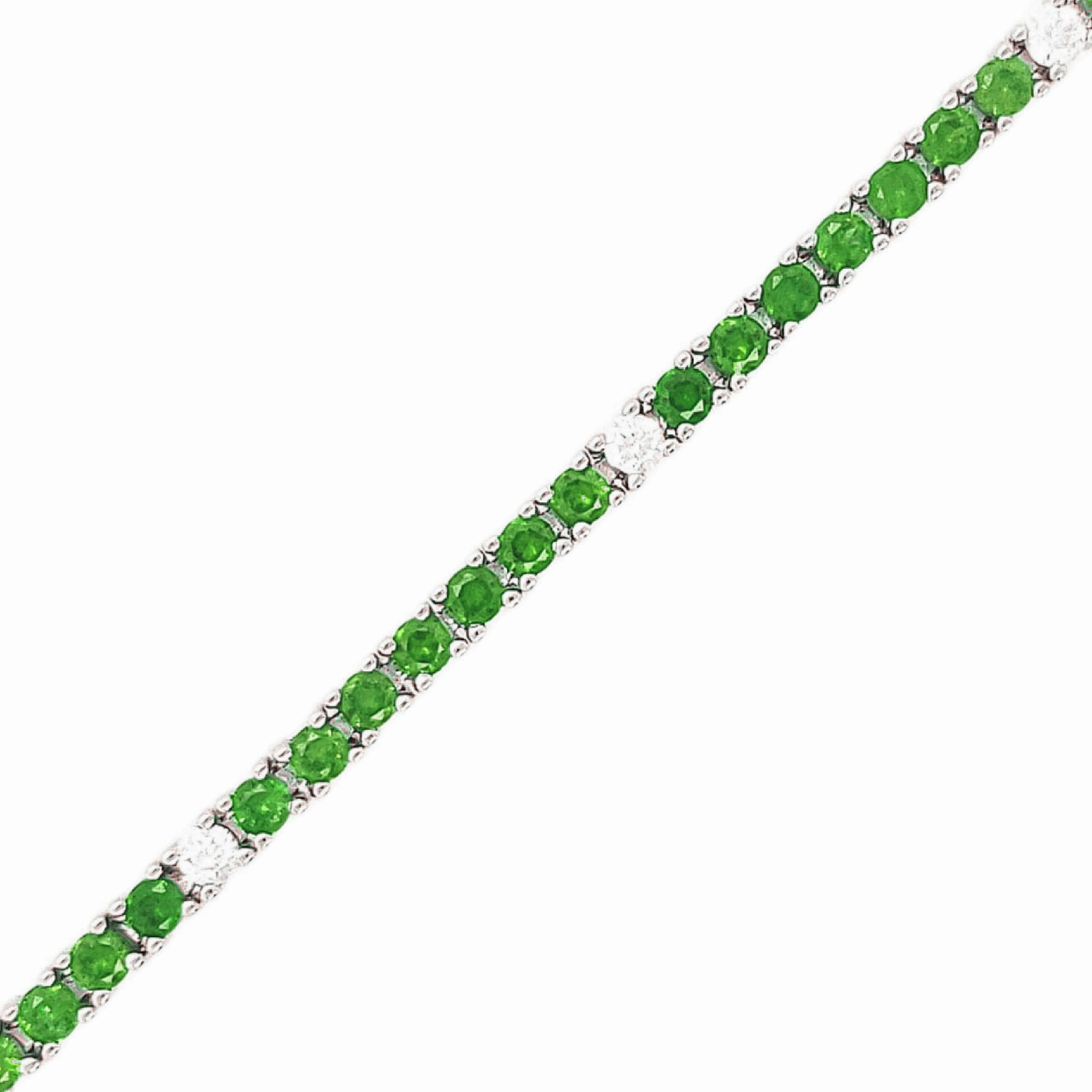 Sterling Silver Ruby, Emerald, and Sapphire Colored CZ Stone Bracelet Sophisticated Vibe
