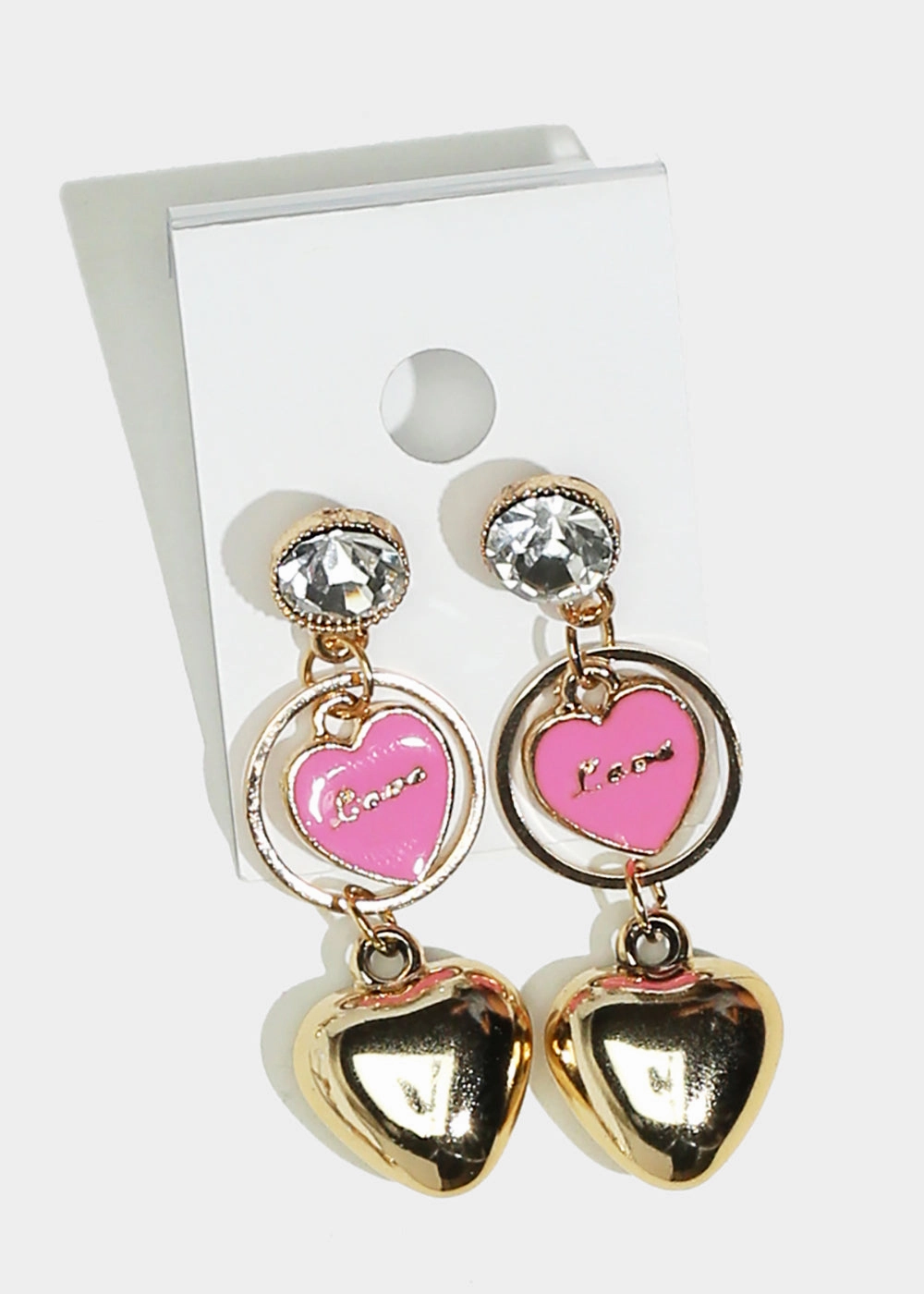 Heart Dangle Earrings Contemporary Look
