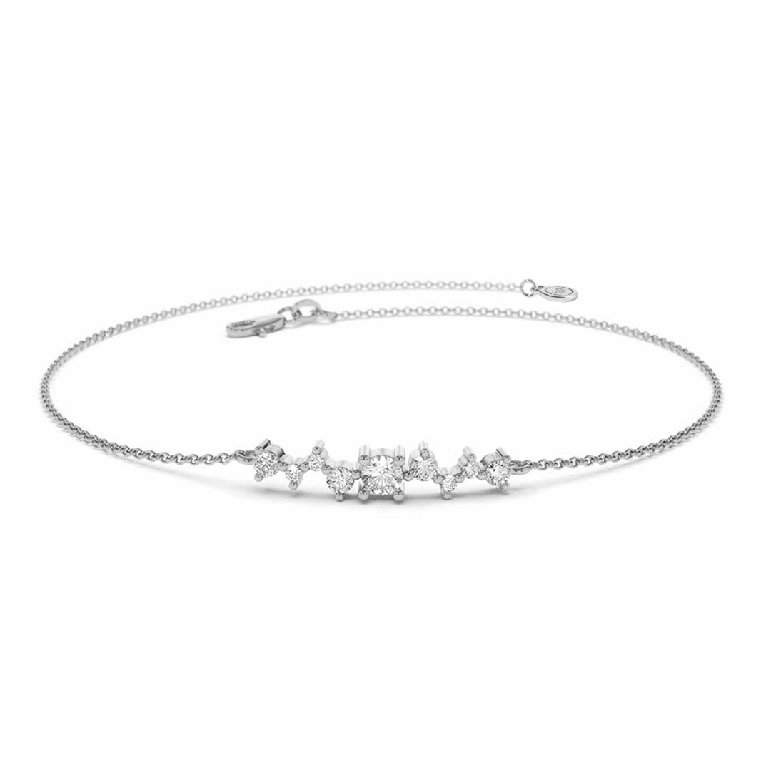 Starburst Cluster Moissanite Bracelet Craft Journey Instant Update