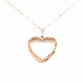 Trend Focus Effortless Glow Sterling Silver Heart Pendant Necklace