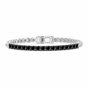 Casual Chic Sleek Craft LADIES BRACELET 1.00CT ROUND DIAMOND 14K WHITE GOLD