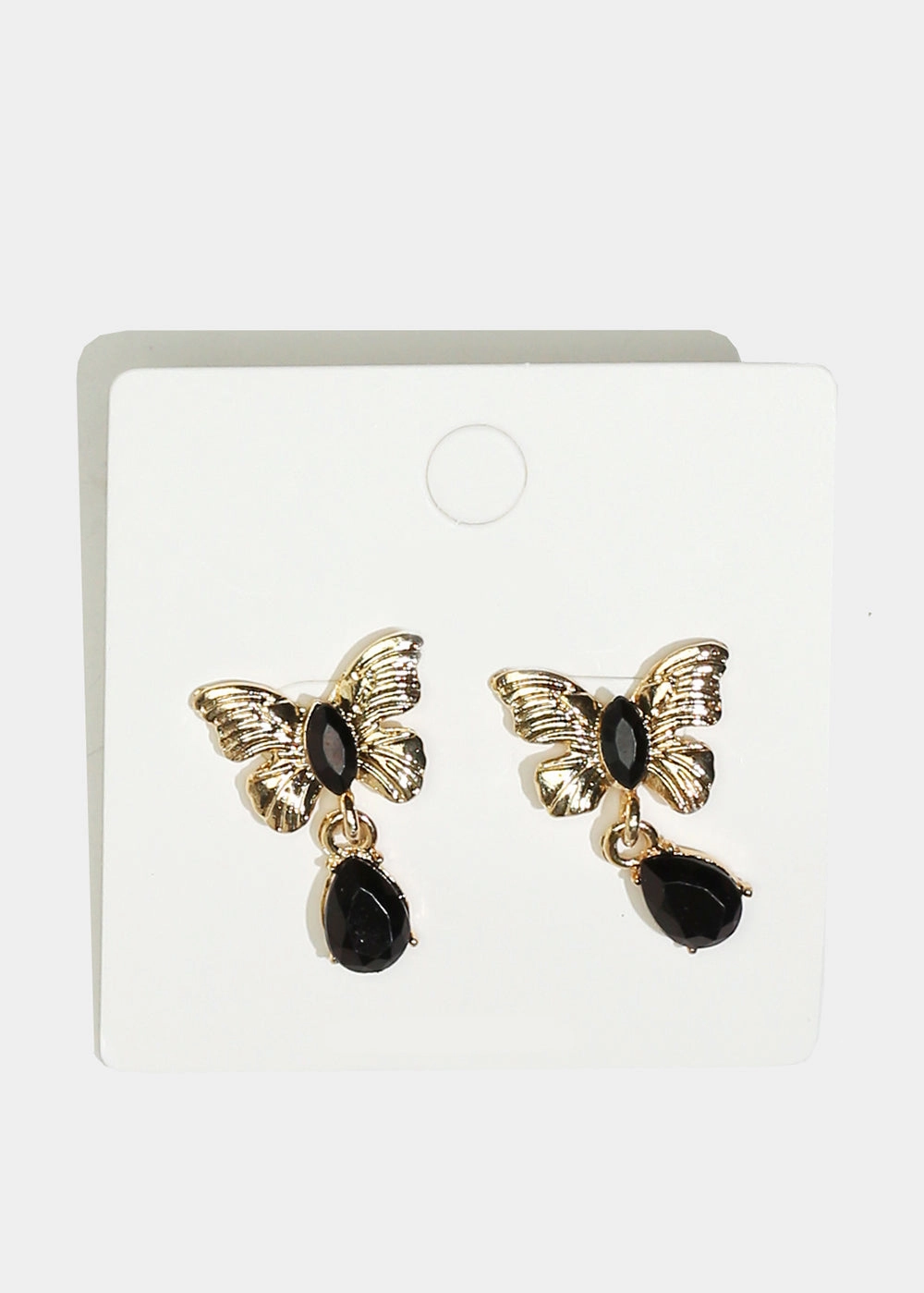 Butterfly & Enamel Dangle Earrings Classic Outfit Sophisticated Jewelry