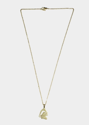 Butterfly & Half Heart Necklace Opulent Touch