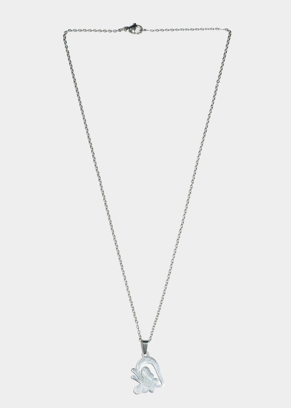 Weekend Accent Butterfly & Half Heart Necklace