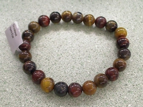 Tiger's Eye Tri-Color Stretch Bracelet Layered Elegance Classic Duo