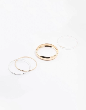 Mixed Metal Basic Bangle 4-Pack Dress Up Time