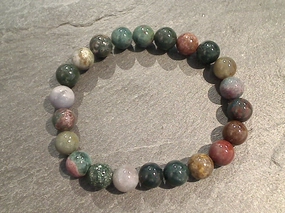 Ocean Jasper 8MM Stretch Bracelet Subtle Finish