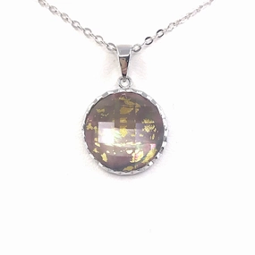 Classic Pieces Sterling Silver Circle Pendant Necklace