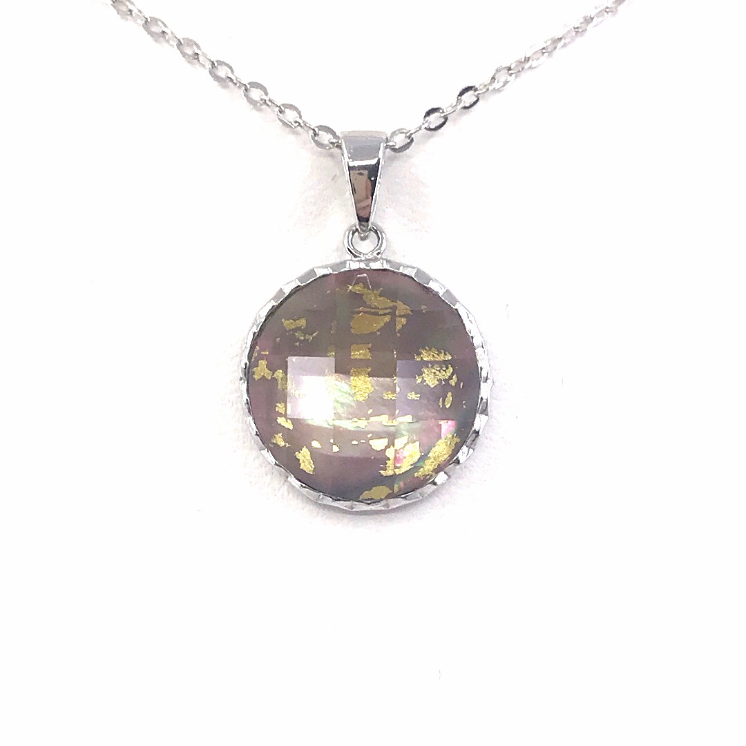 Classic Pieces Sterling Silver Circle Pendant Necklace