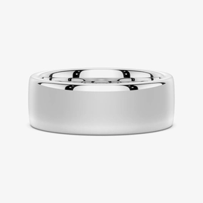 8mm Classic High Polished Flat Surface Men's Wedding Band Quality Design