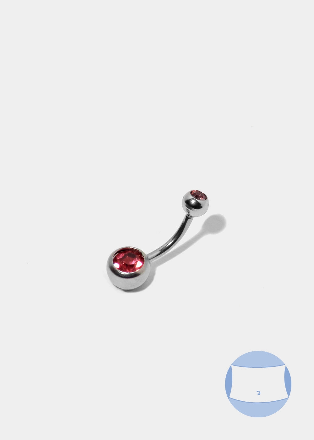 Romantic Accessory Shimmering Accent Miss A Body Jewelry - Dangle Belly Button Ring - Pink/Silver