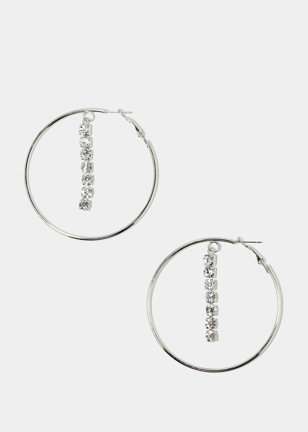Rhinestone Dangle in Hoop Earrings understated look Night Out