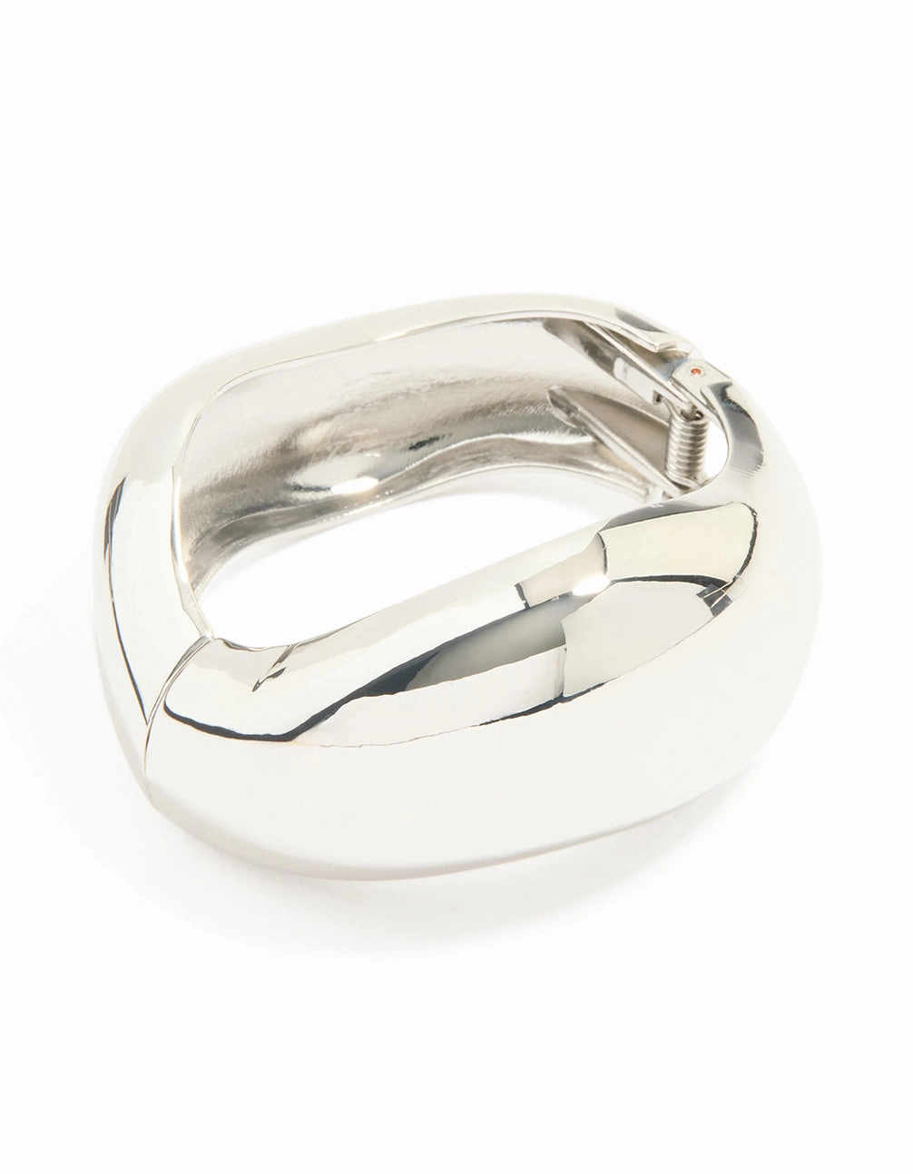 Effortless Elegance Efficient View Silver Organic Small Wave Bangle