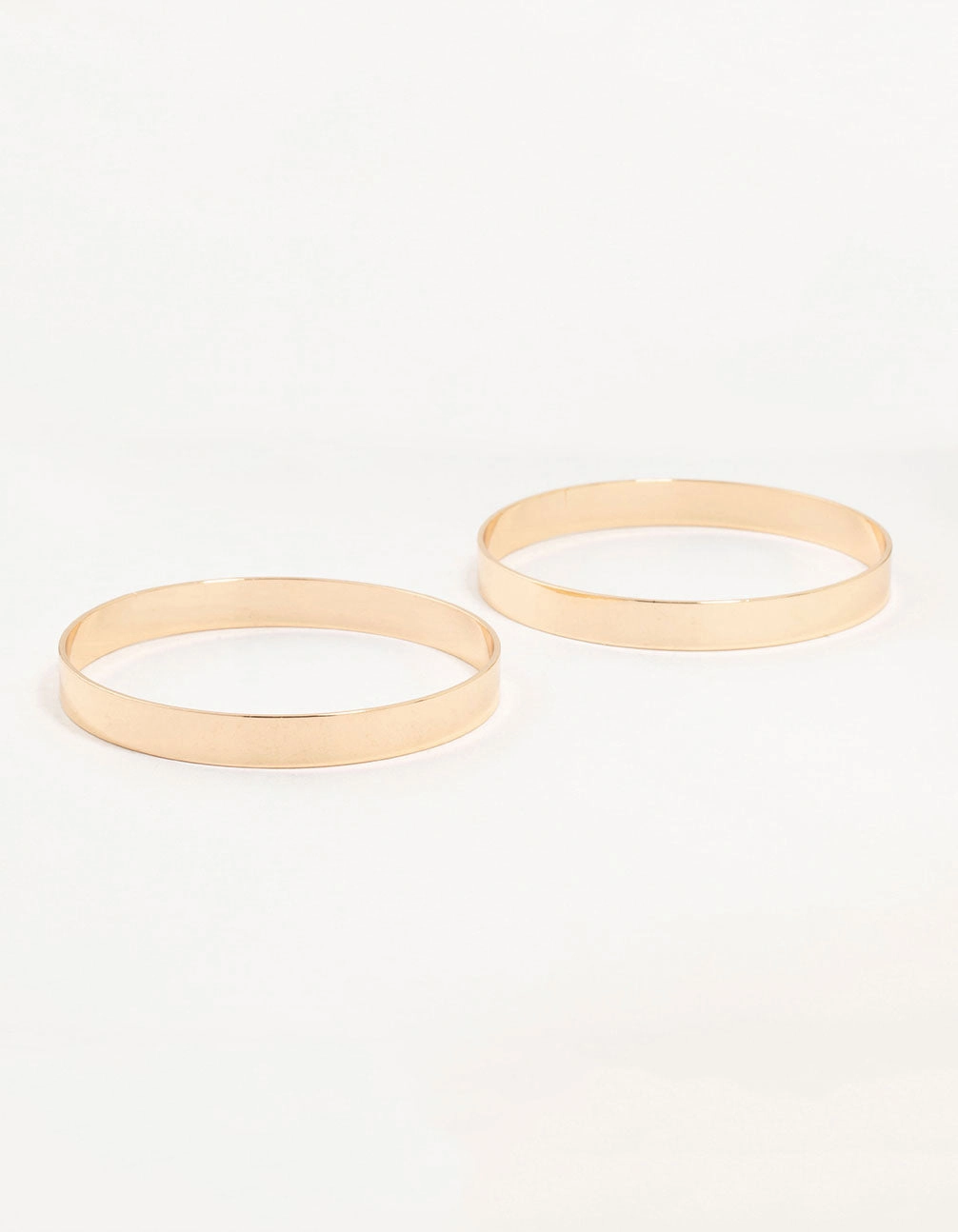 Gold Flat Bangles 2-Pack Early Access Magnetic Clasps