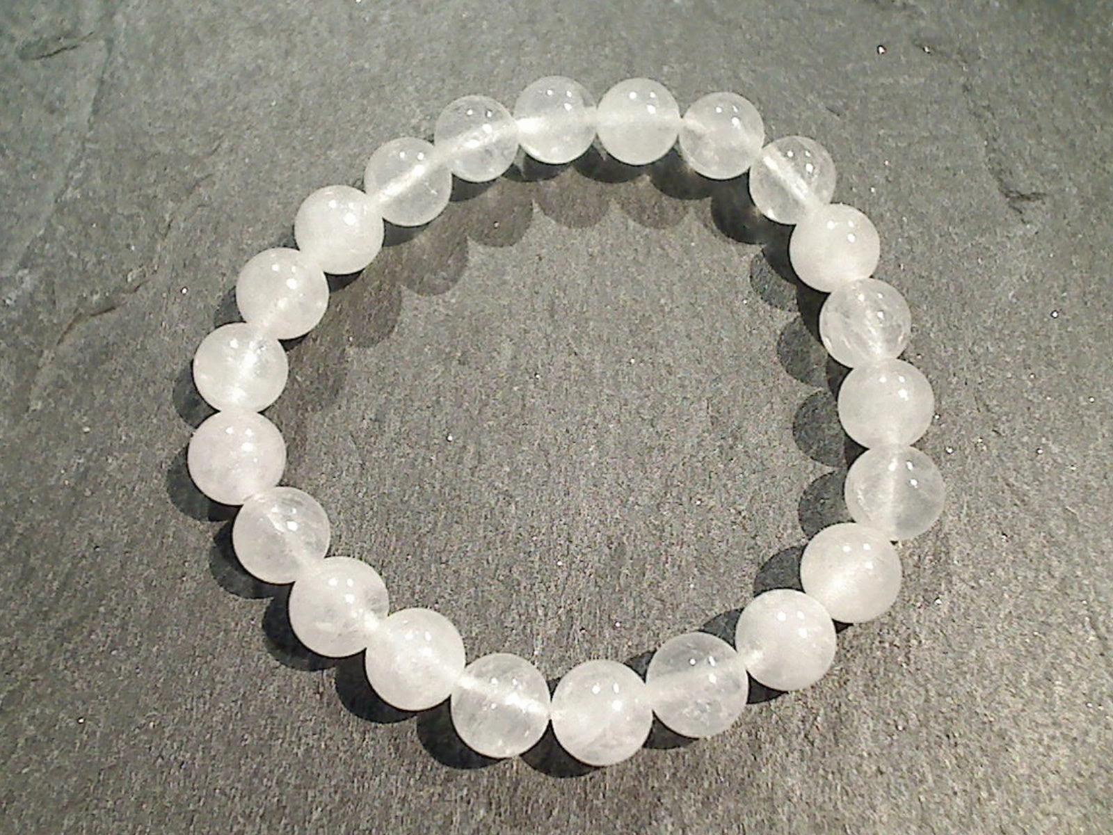 Clear Quartz 8mm Stretch Bracelet Shining Piece Fashion Detail