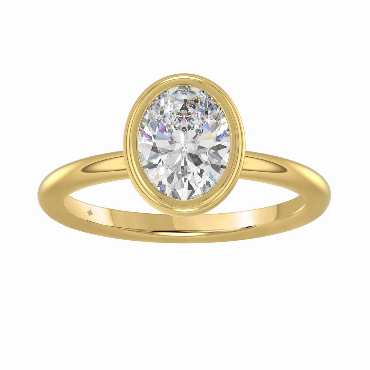 Essential Accessory Gloss Layer LADIES SOLITAIRE RING 2CT OVAL DIAMOND 14K YELLOW GOLD (CENTER STONE OVAL DIAMOND 2CT )