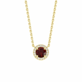 Shiny Glam Eternal Halo Personalized Birthstone Necklace
