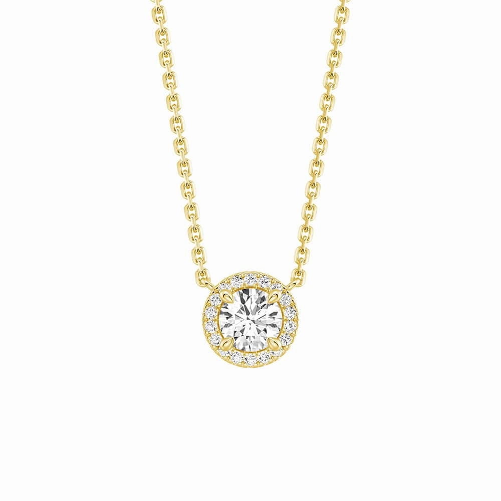 Eternal Halo Personalized Birthstone Necklace Luxurious Shine