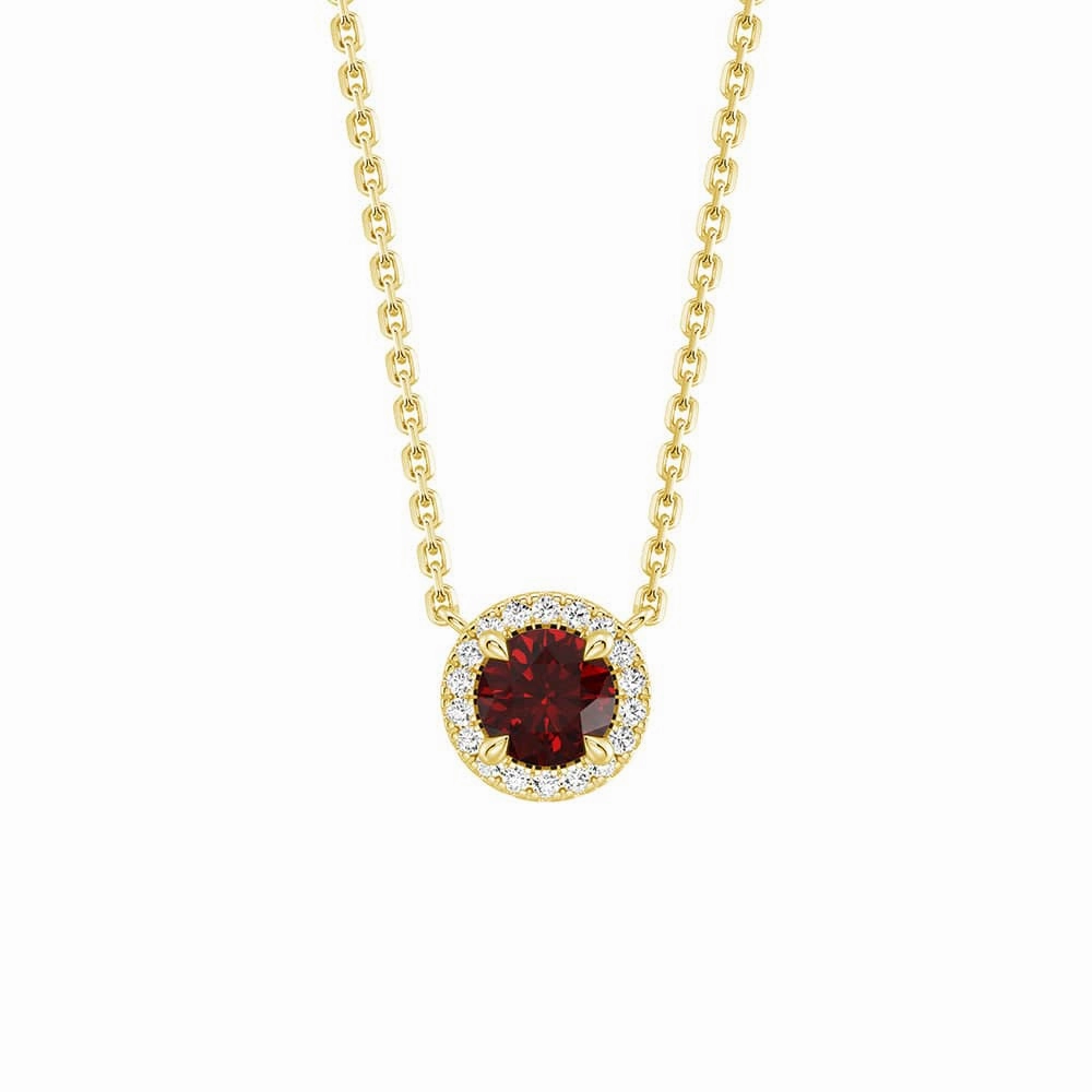 Shiny Glam Eternal Halo Personalized Birthstone Necklace