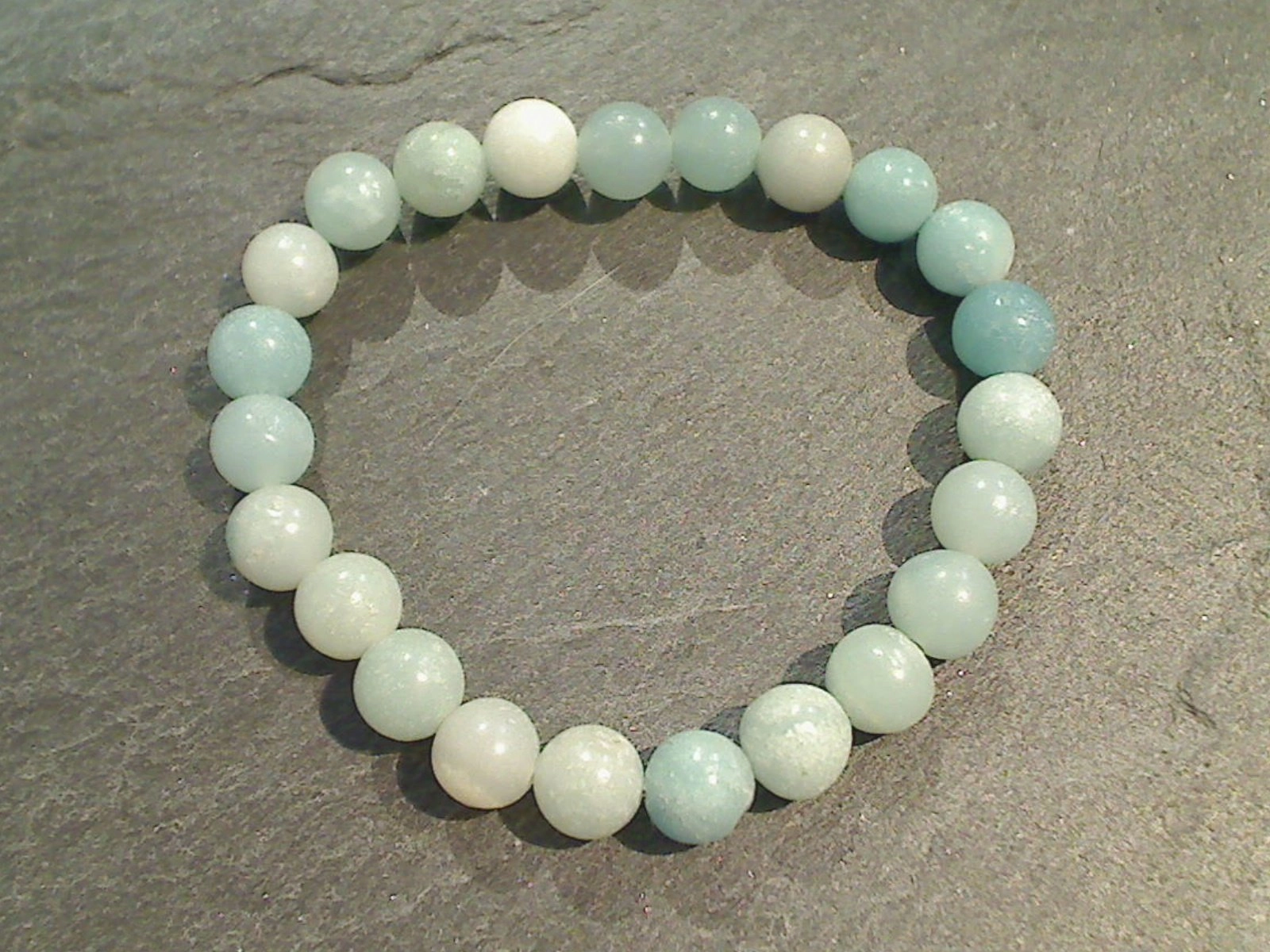 Amazonite 8MM Stretch Bracelet Glossy Look