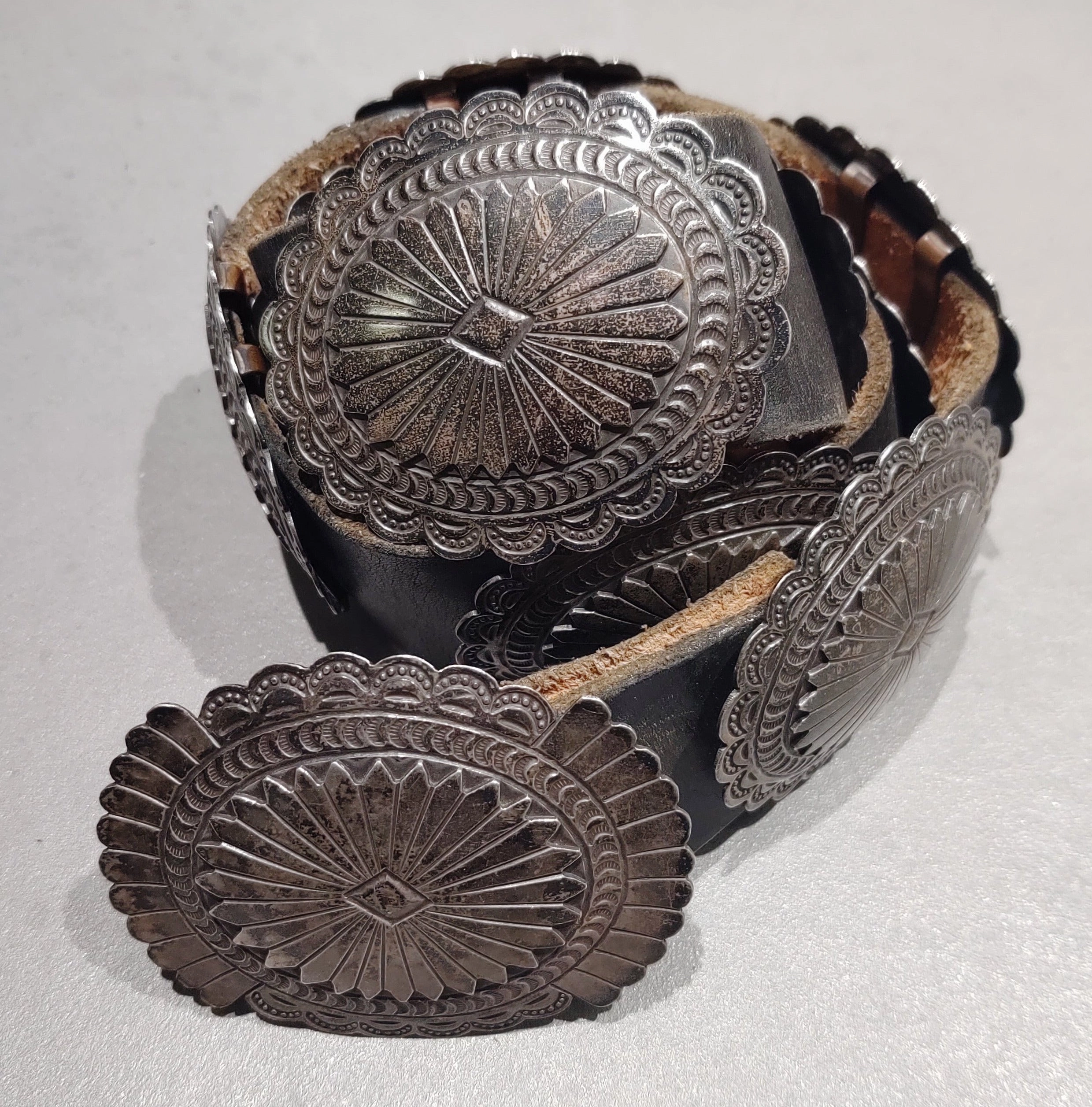 Artistic Form Sterling Silver Concho Belt - Handmade Native American