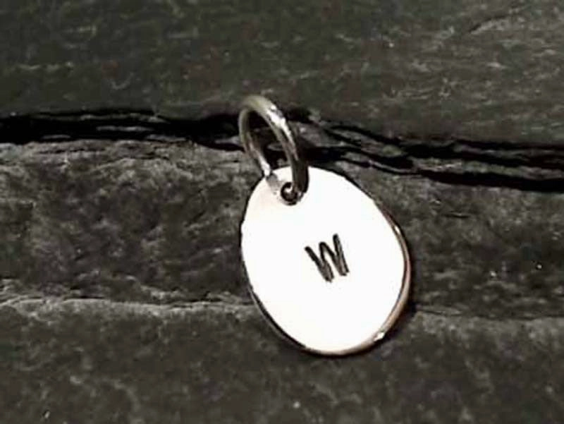 Perfect Fit Sterling Silver Letter "W" Charm