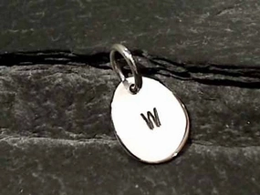 Perfect Fit Sterling Silver Letter "W" Charm