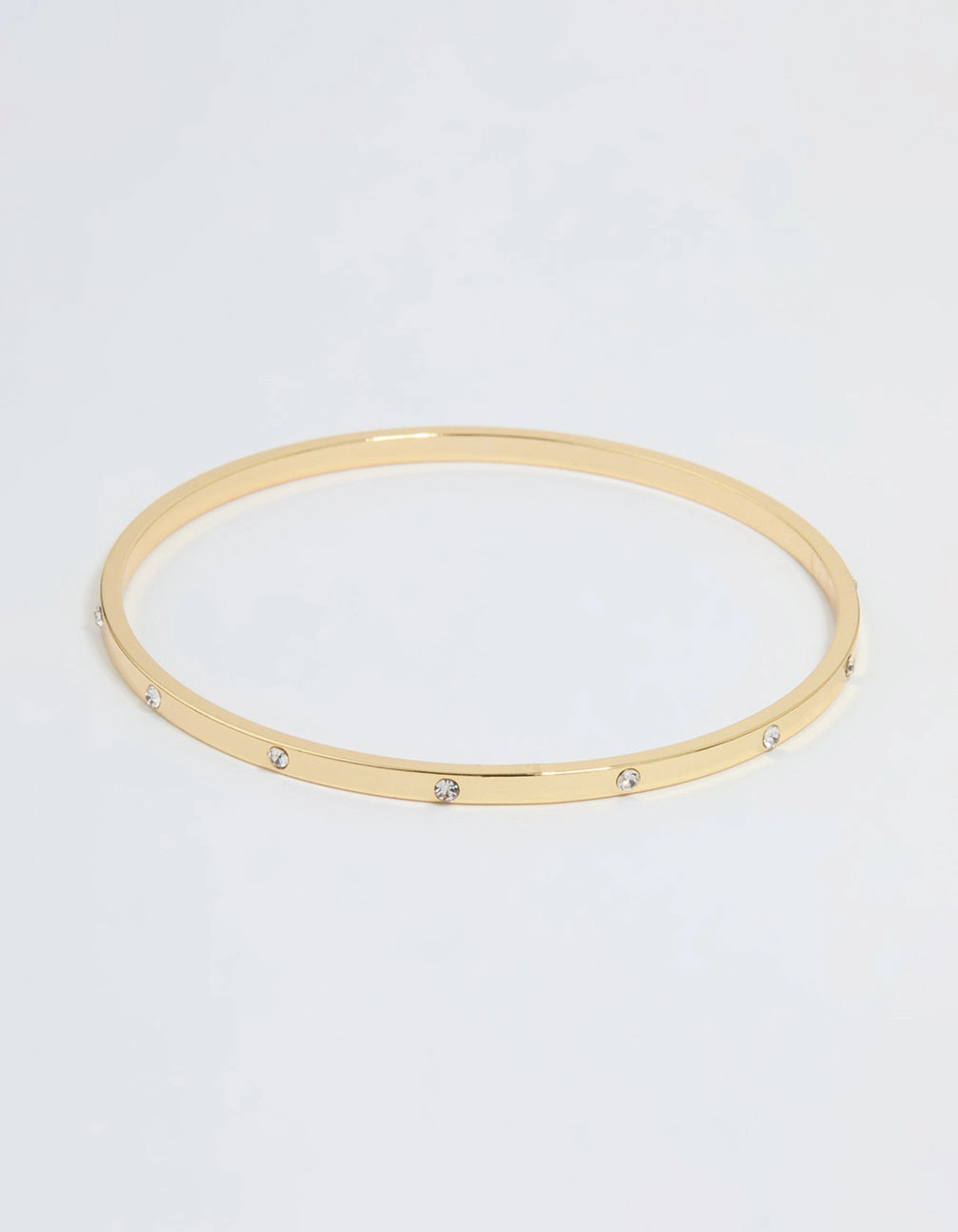 Positive Combinations Signature Brand Gold Plated Diamante Inlay Bangle