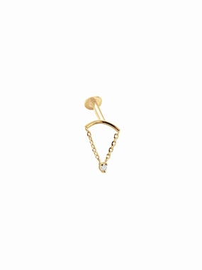 Statement Item 14K Gold Diamond Chain Flat Back