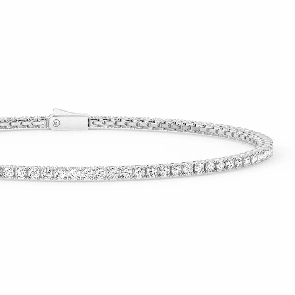 Meticulous Craft Adventurer??s Essential Floating U Prong 2.5mm Moissanite Tennis Bracelet