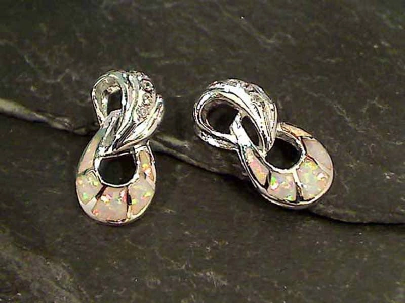 Romantic Gift Created Opal, CZ, Sterling Silver Pendant