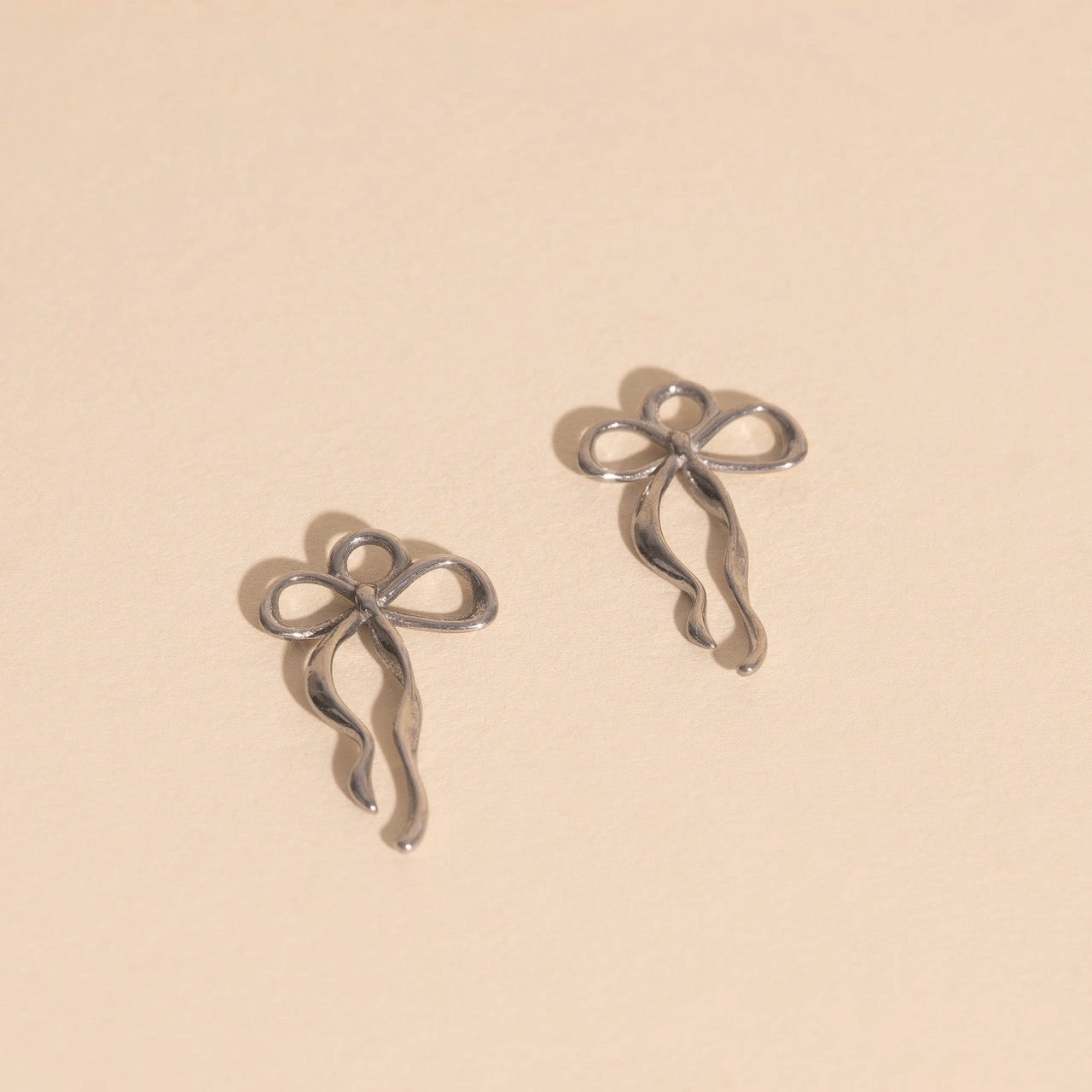 Special Touch Dainty Bow Huggie Hoop Charms