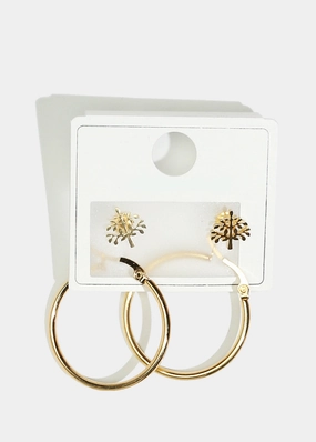 Custom Gifts Tree Stud & Hoop Earrings