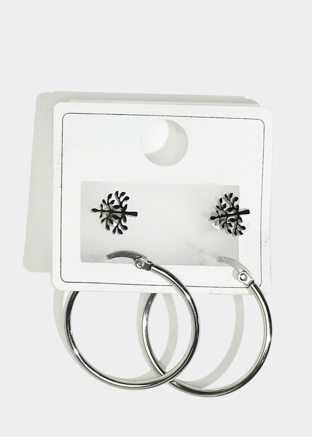 Luminous Finish Tree Stud & Hoop Earrings
