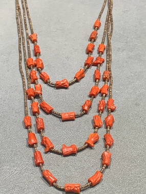 Fashionable Style Soft Mood Kewa Baby Olive Natural Mediterranean Coral Necklace
