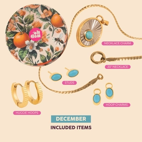 Vibrant Detail Style Upgrade December Birthstone Gift Box Gold