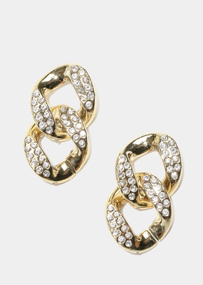 Sparkly Chain Earrings Distinct Style