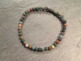 Ocean Jasper 4MM Stretch Bracelet Striking Detail