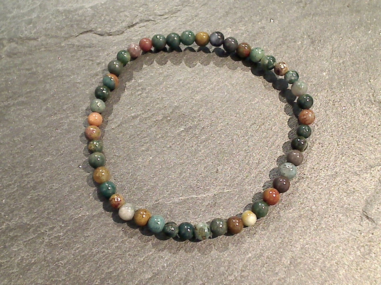 Ocean Jasper 4MM Stretch Bracelet Striking Detail