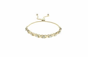 Monochromatic Tones Diamond Bolo Bracelet in Yellow Gold