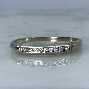 Diamond Wedding Band. 14K White Gold. April Birthstone. 10th Anniversary. Stacking Ring. Sophisticated piece