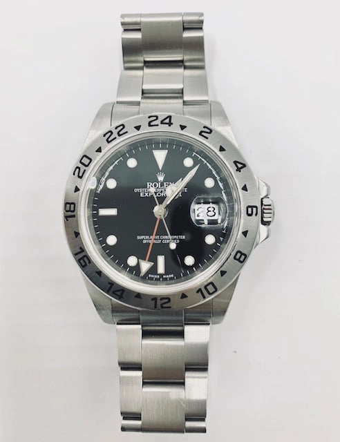 Pre-Owned Rolex Explorer II 16570 Stainless Timepiece Luminous Sparkle
