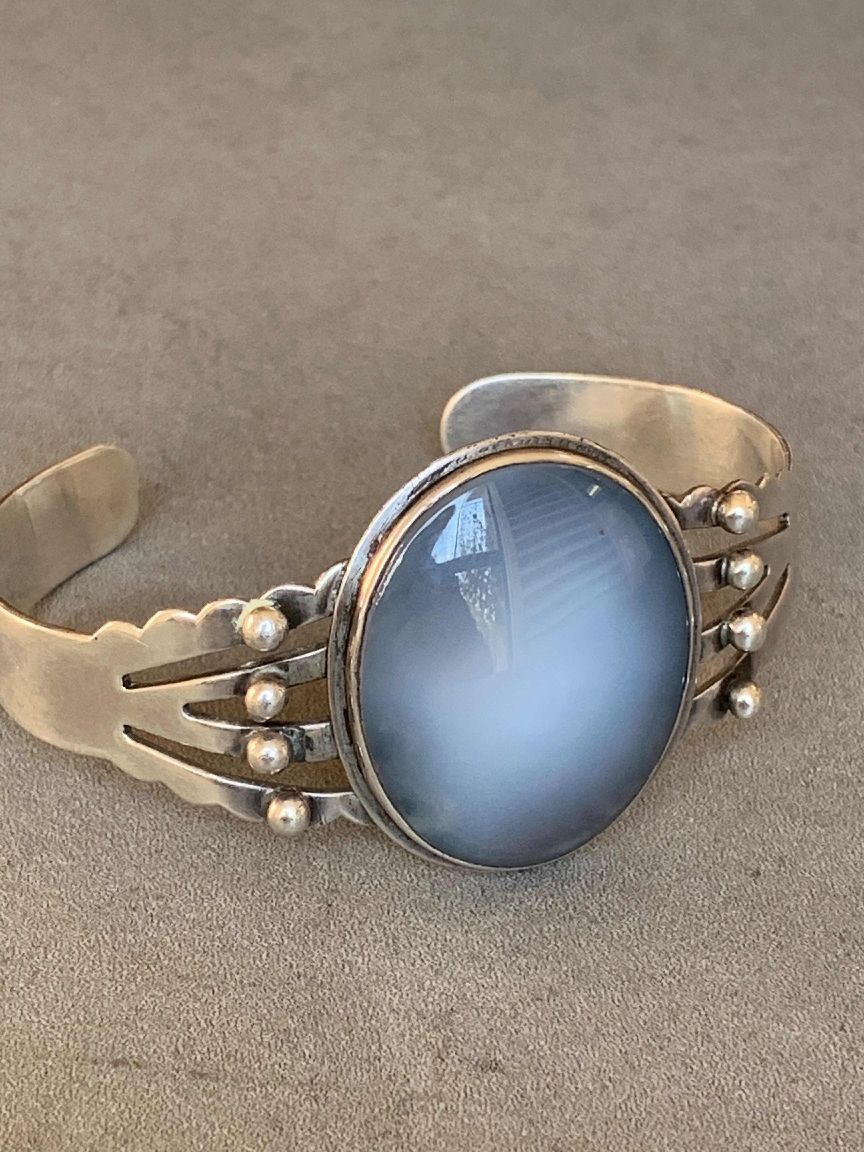 Daily Accessories Petrified Wood /Agate Bracelet/Fred Harvey Era Sterling