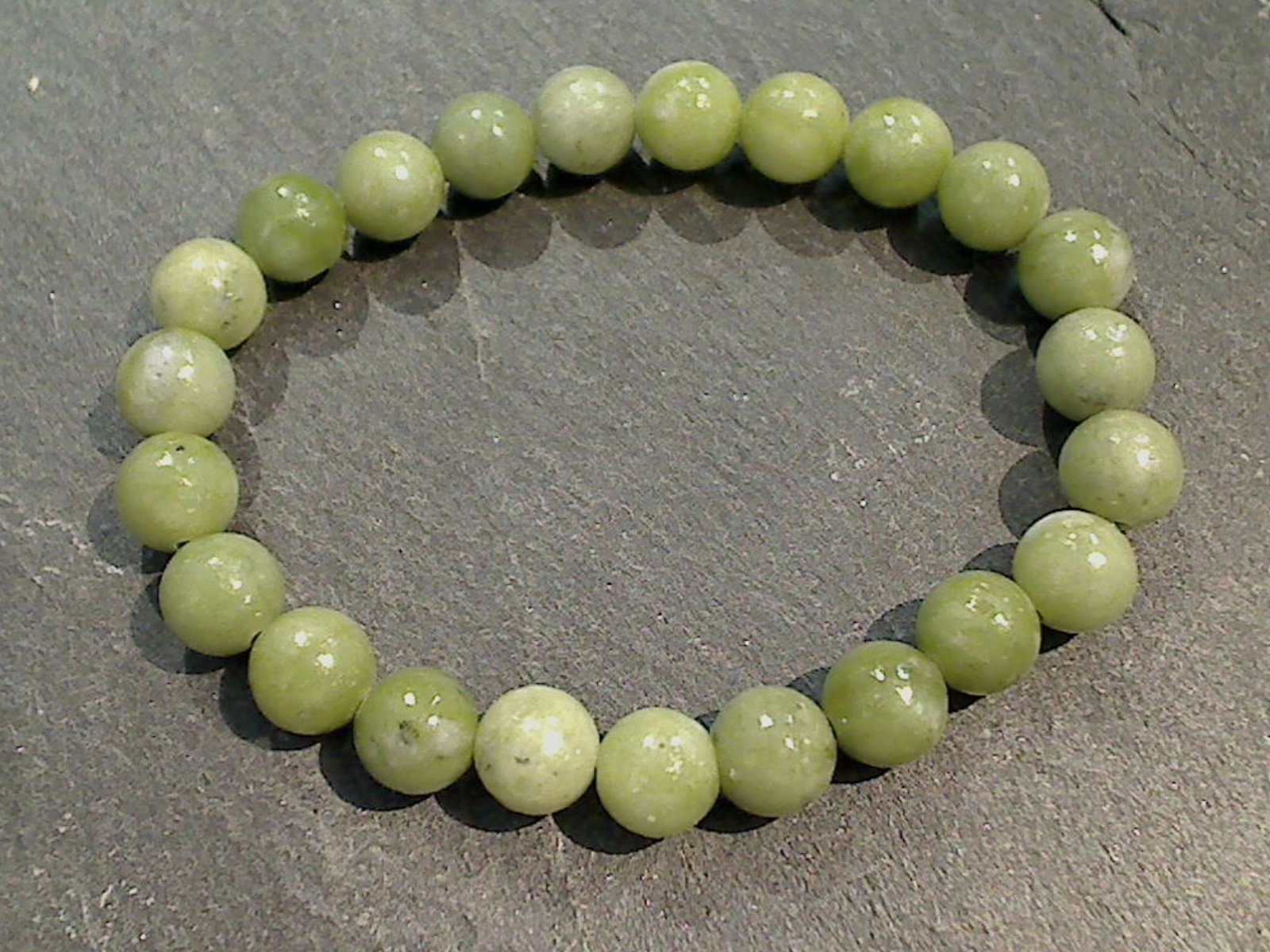 Green Jade 8MM Stretch Bracelet Gift Feature