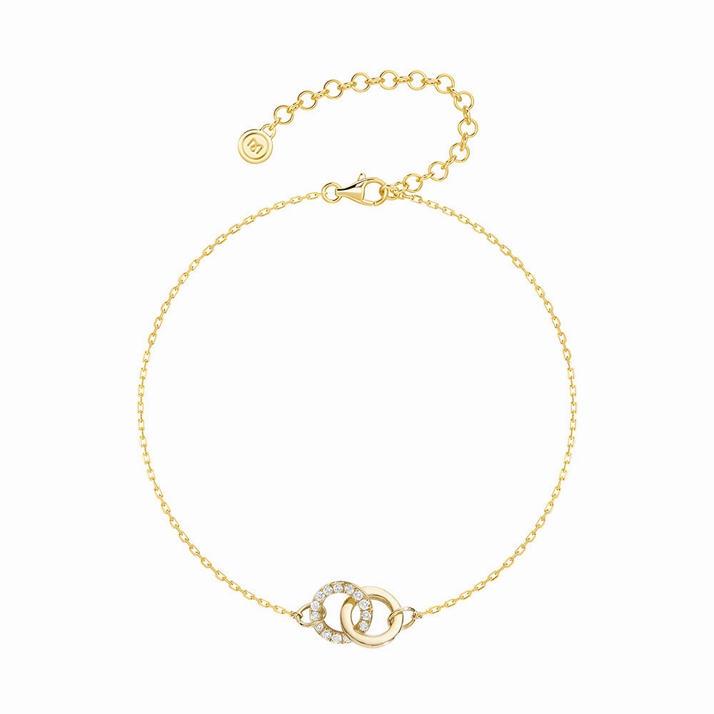 Interlocking Dual Hoop Bracelet Unfailing Composite Functional Fashion