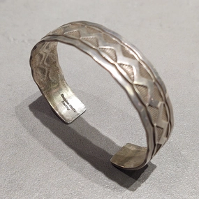 Douglas Etsitty Sterling Silver Bracelet - Handmade Native American Modern Accessories