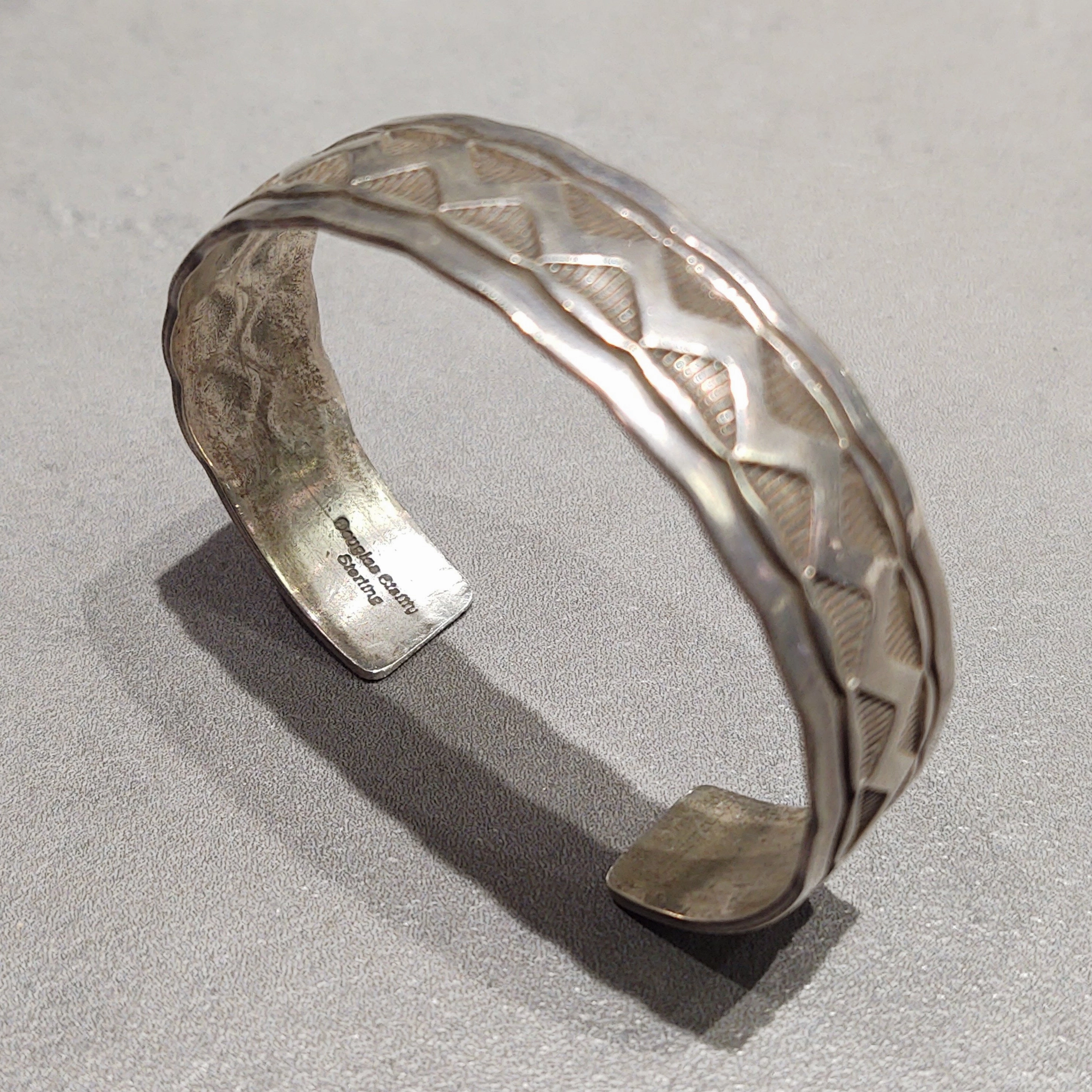 Douglas Etsitty Sterling Silver Bracelet - Handmade Native American Modern Accessories