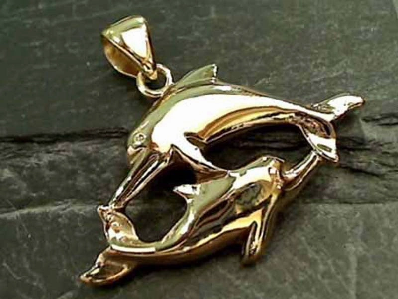 Allure Edge Vibrant Shine Finish Alchemia Dolphin Pendant
