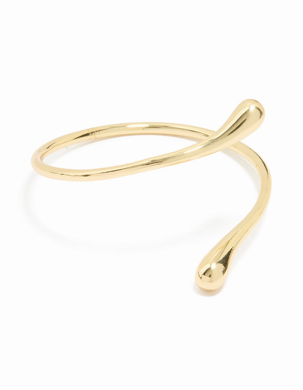 Infinite View Gold Plated Teardrop Wrist Cuff