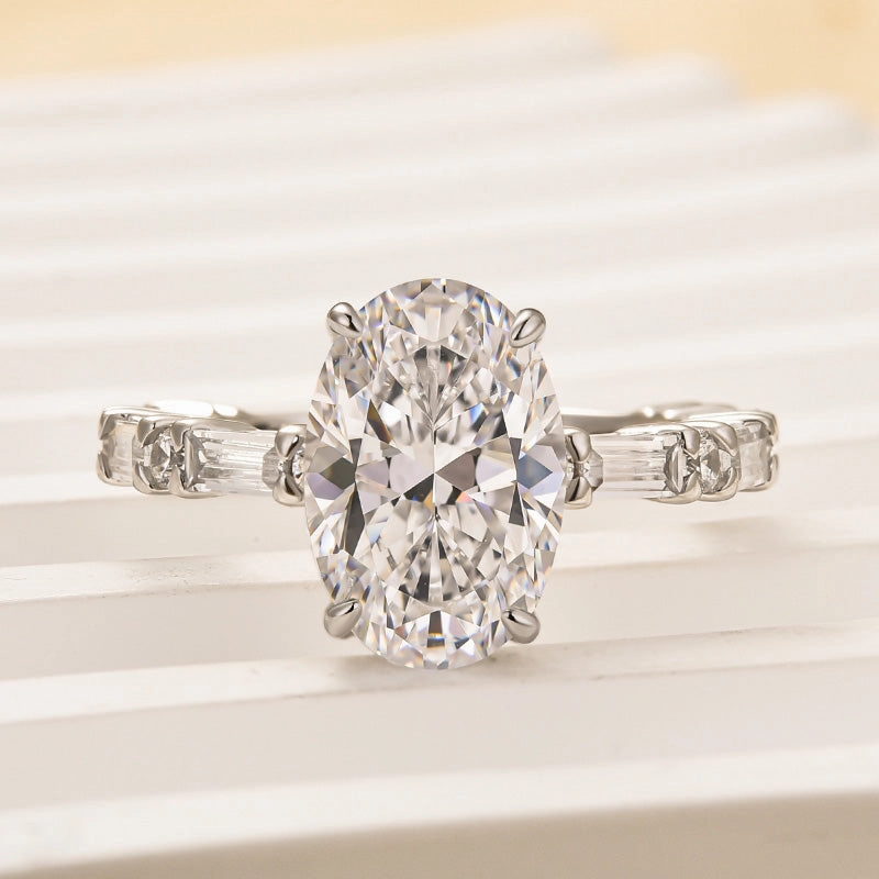 Subtle Look Vintage Creation Louily Fashion 3.5Ct Oval Cut Travel Ring For Women